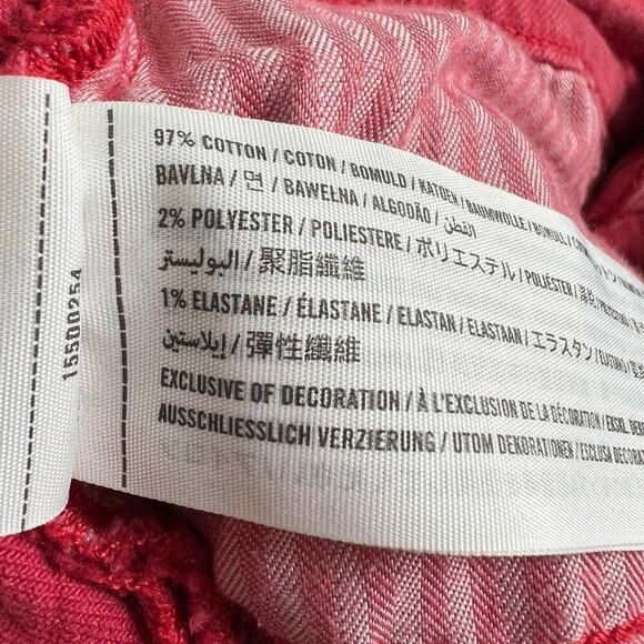 Abercrombie & Fitch Simone Red Jeans Women's 24/00 High Rise Ankle Straight - Picture 6 of 6